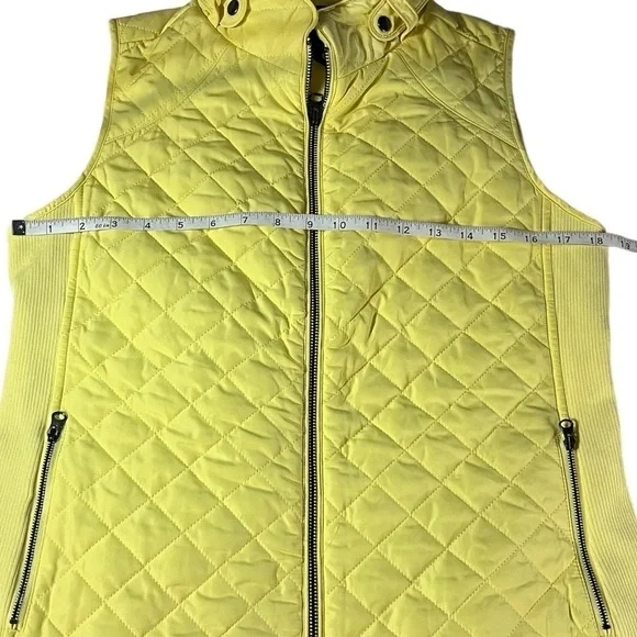 41 Hawthorn Women's Yellow Quilted Sleeveless Vest, Size Medium - Picture 7 of 11
